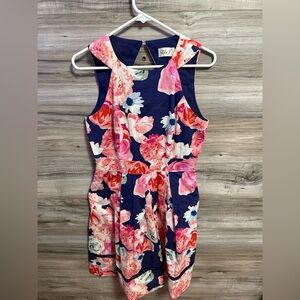 Eliza J floral sleeveless midi dress